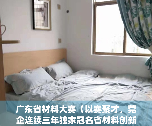 广东省材料大赛（以赛聚才，莞企连续三年独家冠名省材料创新大赛）(广东省材料实验室)