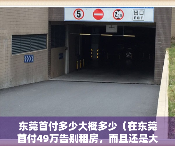 东莞首付多少大概多少（在东莞首付49万告别租房，而且还是大型花园小区）