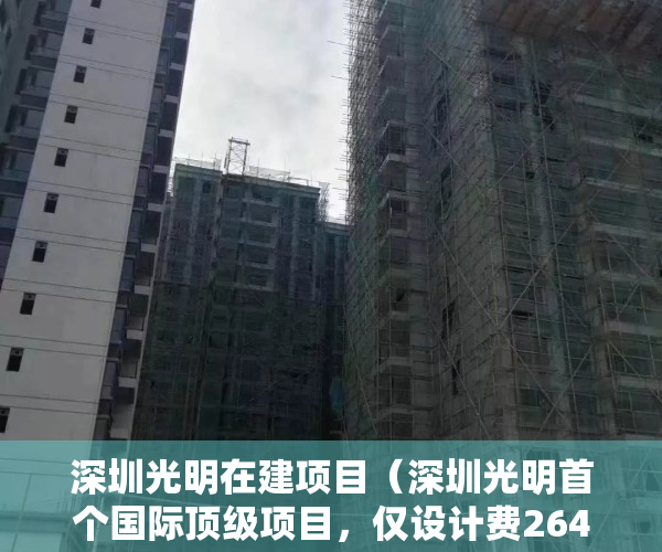 深圳光明在建项目（深圳光明首个国际顶级项目，仅设计费2649万！周边小产权房一览）