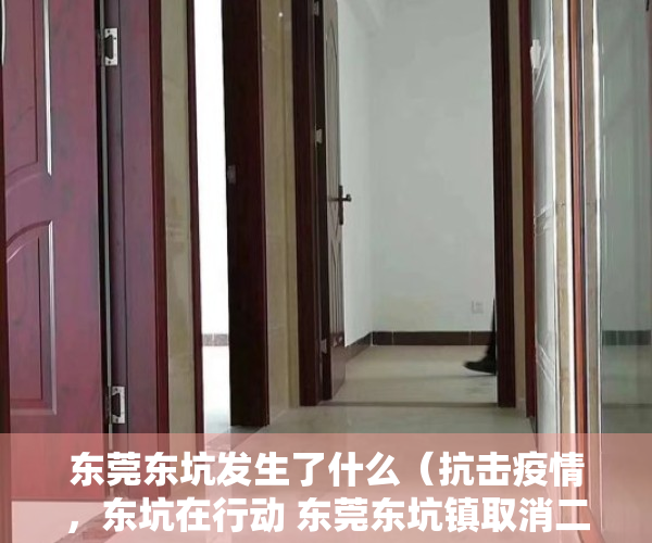 东莞东坑发生了什么（抗击疫情，东坑在行动 东莞东坑镇取消二月初二“卖身节”节庆活动）