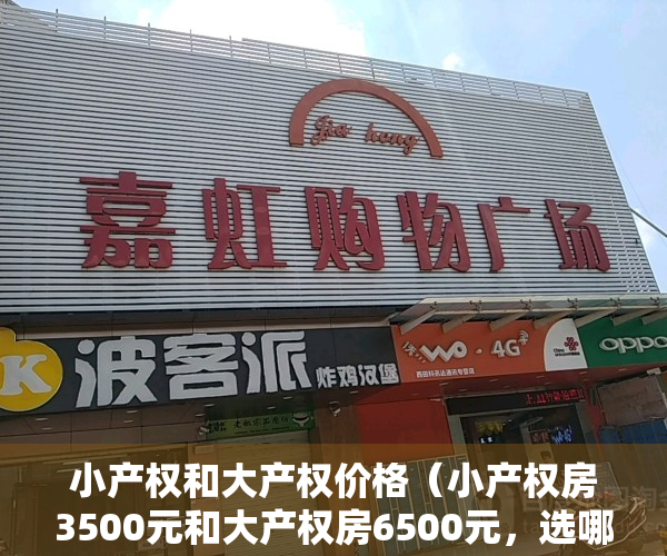 小产权和大产权价格（小产权房3500元和大产权房6500元，选哪个更划算？很多人选错了）