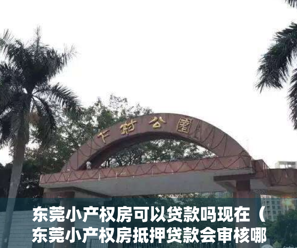 东莞小产权房可以贷款吗现在（东莞小产权房抵押贷款会审核哪些条件？）