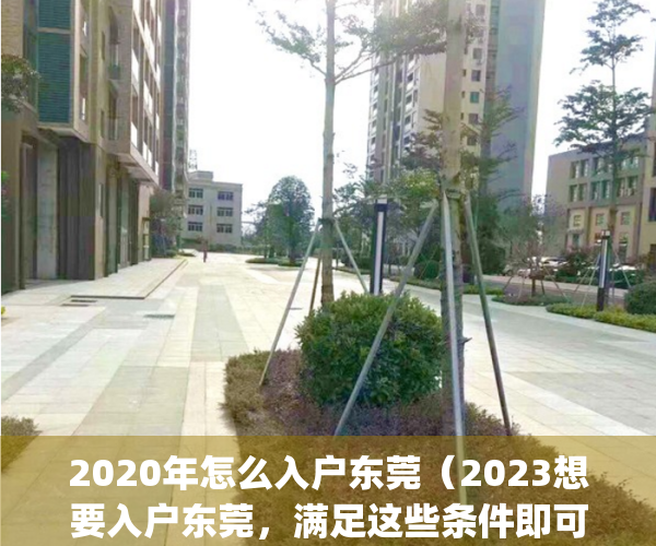 2020年怎么入户东莞（2023想要入户东莞，满足这些条件即可办理！）(东莞入户的条件)