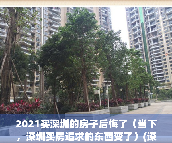 2021买深圳的房子后悔了（当下，深圳买房追求的东西变了）(深圳买房还有升值空间吗)