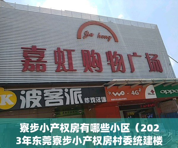 寮步小产权房有哪些小区（2023年东莞寮步小产权房村委统建楼新楼盘推荐！）