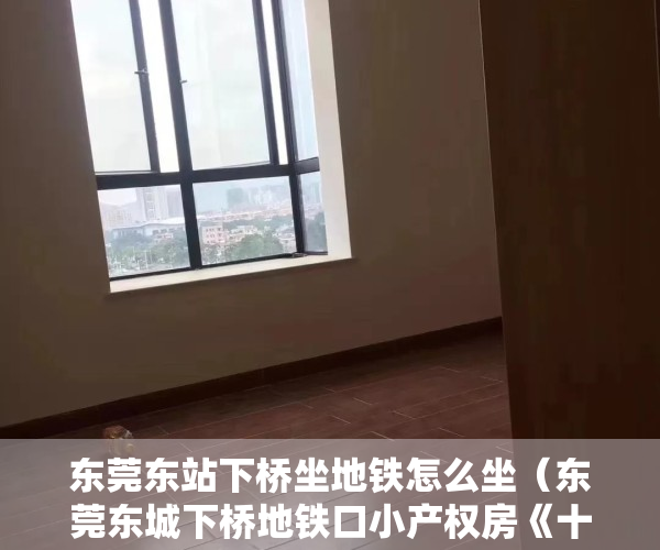 东莞东站下桥坐地铁怎么坐（东莞东城下桥地铁口小产权房《十里东江》首付7万起安家地铁口精装江景房 可分期8年，投资自住均可，东莞租金高回报率高的小产权房）