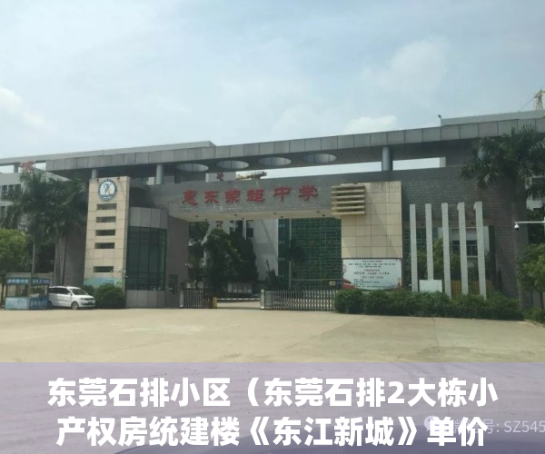 东莞石排小区（东莞石排2大栋小产权房统建楼《东江新城》单价3580一平起售， 封闭式小区房，户型方正，配套齐全，一线江景房 马路第一排 通燃气）