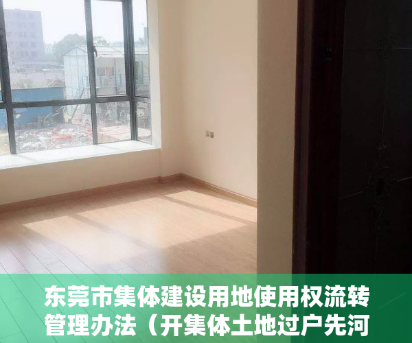 东莞市集体建设用地使用权流转管理办法（开集体土地过户先河！莞城第一教师村业主过户难题解决了）