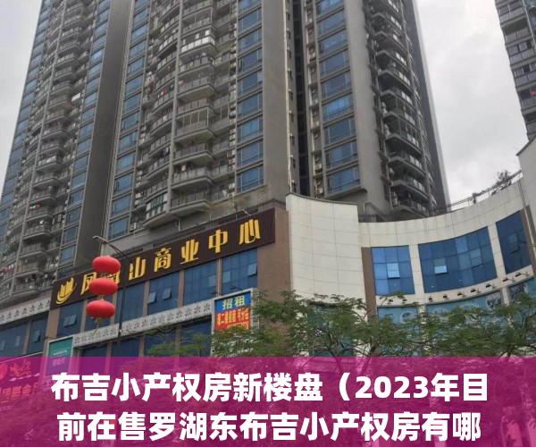 布吉小产权房新楼盘（2023年目前在售罗湖东布吉小产权房有哪些）(深圳布吉小产权房价格现在要多少)