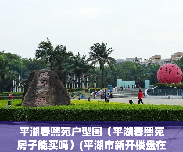 平湖春熙苑户型图（平湖春熙苑房子能买吗）(平湖市新开楼盘在售春泉里)