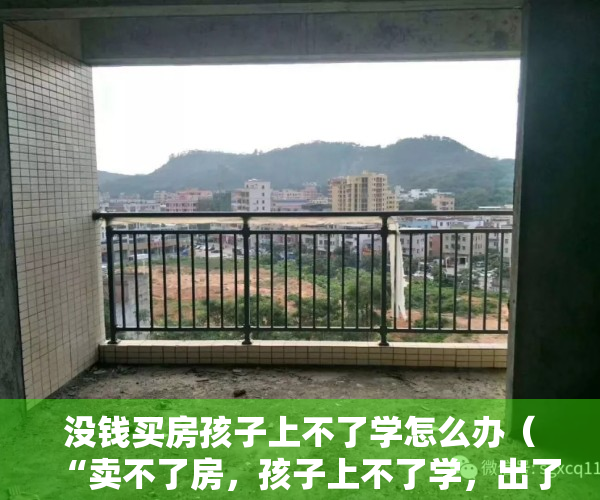 没钱买房孩子上不了学怎么办（“卖不了房，孩子上不了学，出了钱房子却不是自己的”交房6年，8000户业主一直在等这张证）