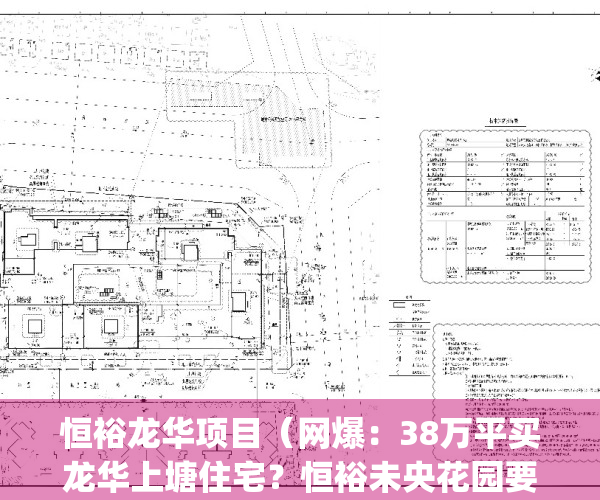 恒裕龙华项目（网爆：38万平买龙华上塘住宅？恒裕未央花园要来了！）(恒裕未央花园业主论坛)