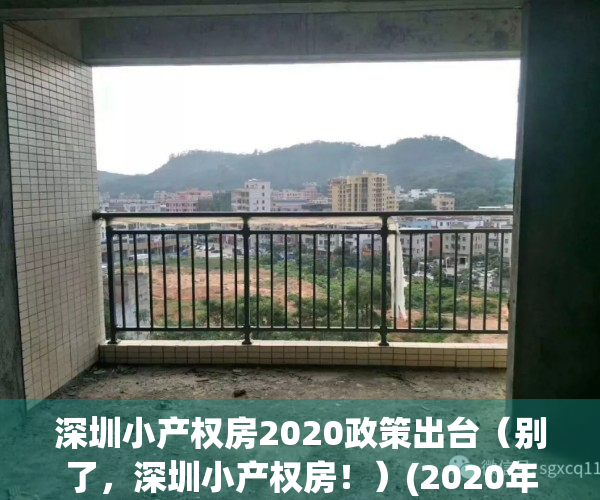 深圳小产权房2020政策出台（别了，深圳小产权房！）(2020年深圳小产权房的最新政策)