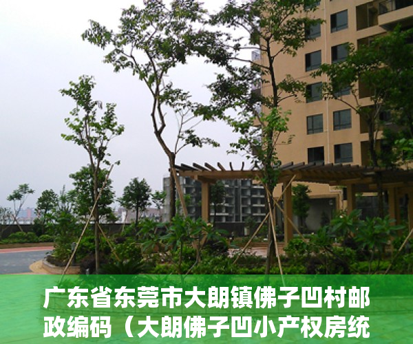 广东省东莞市大朗镇佛子凹村邮政编码（大朗佛子凹小产权房统建楼《大朗花园》华为基地0距离 R1地铁口）