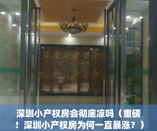 深圳小产权房会彻底凉吗（重磅！深圳小产权房为何一直暴涨？）(深圳小产权房何去何从)