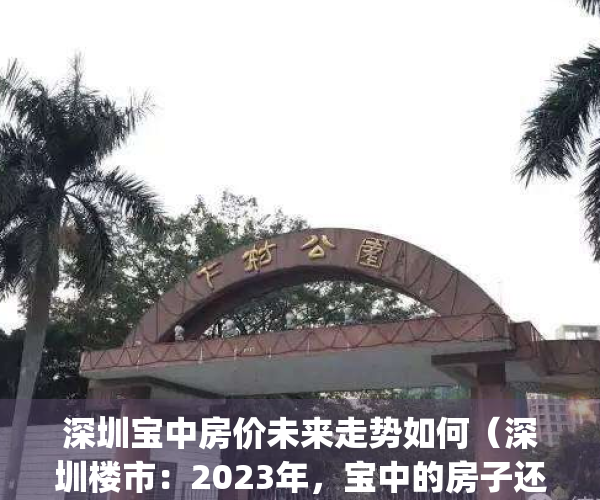 深圳宝中房价未来走势如何（深圳楼市：2023年，宝中的房子还能买吗？）(深圳宝中楼盘)