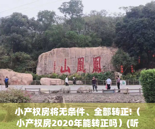 小产权房将无条件、全部转正!（小产权房2020年能转正吗）(听说小产权可以转正了,是真的吗)