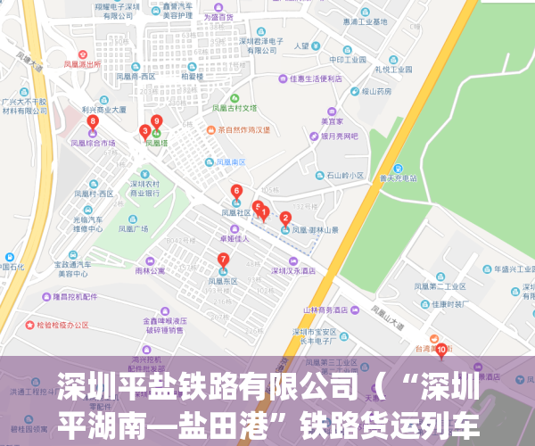 深圳平盐铁路有限公司（“深圳平湖南—盐田港”铁路货运列车首发）(深圳平盐铁路班次)