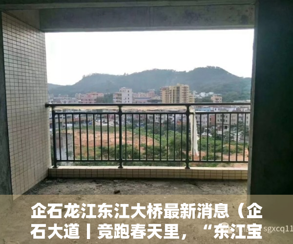 企石龙江东江大桥最新消息（企石大道丨竞跑春天里，“东江宝石”加速建设“智造新城”）