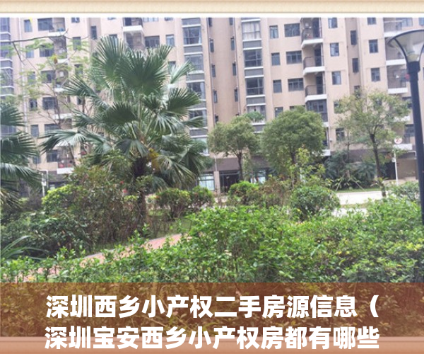 深圳西乡小产权二手房源信息（深圳宝安西乡小产权房都有哪些）(西乡小产权房新开盘)