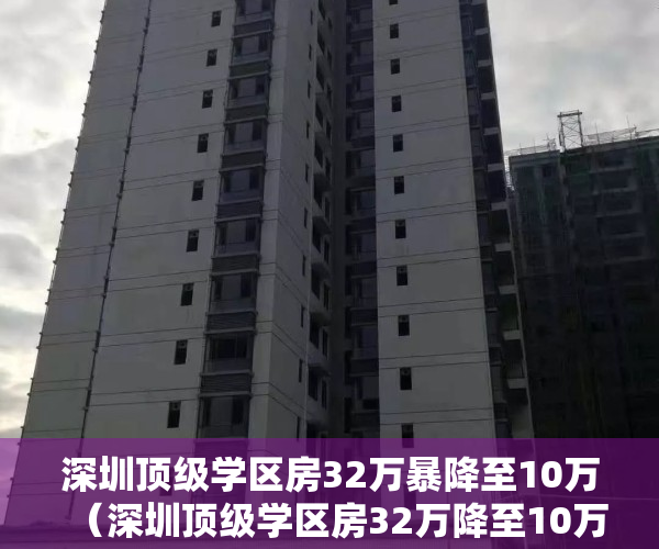 深圳顶级学区房32万暴降至10万（深圳顶级学区房32万降至10万 二手房成交暴跌 80%）