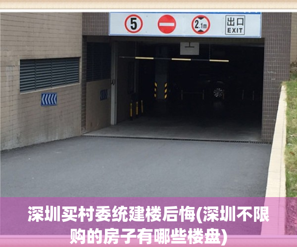 深圳买村委统建楼后悔(深圳不限购的房子有哪些楼盘)