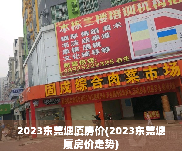 2023东莞塘厦房价(2023东莞塘厦房价走势)