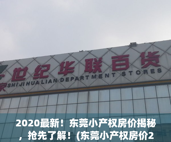 2020最新！东莞小产权房价揭秘，抢先了解！(东莞小产权房价2020最新价格)