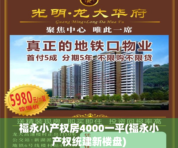 福永小产权房4000一平(福永小产权统建新楼盘)