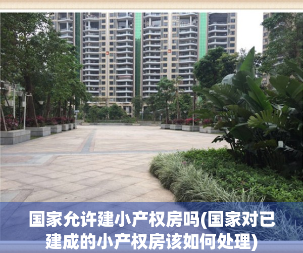 国家允许建小产权房吗(国家对已建成的小产权房该如何处理)