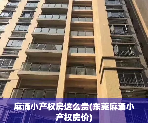 麻涌小产权房这么贵(东莞麻涌小产权房价)