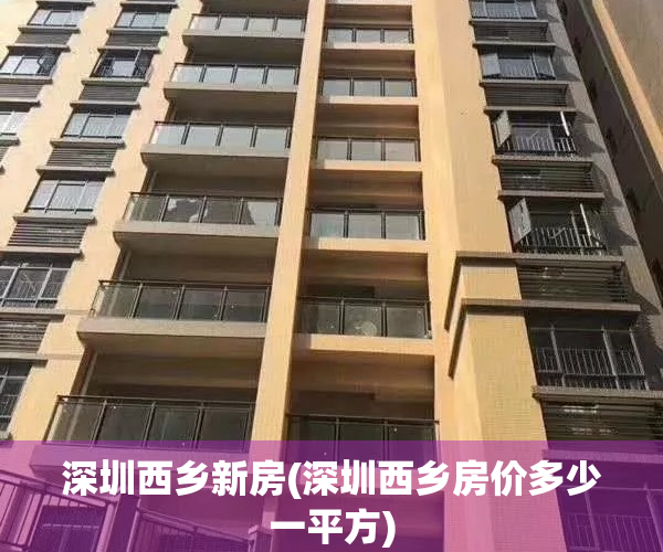 深圳西乡新房(深圳西乡房价多少一平方)