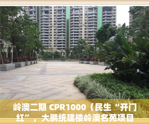 岭澳二期 CPR1000（民生“开门红”，大鹏统建楼岭澳名苑项目破土动工）