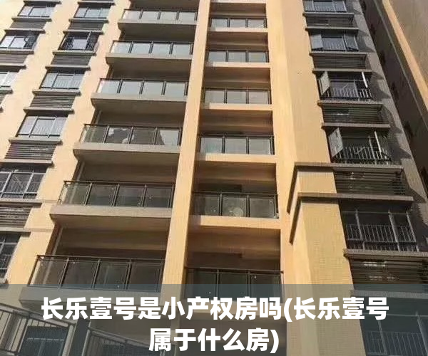 长乐壹号是小产权房吗(长乐壹号属于什么房)