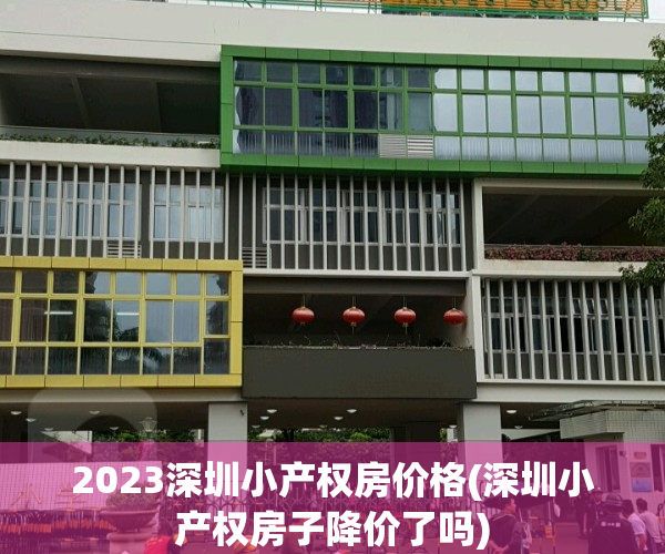 2023深圳小产权房价格(深圳小产权房子降价了吗)