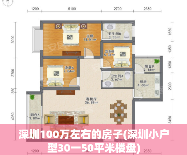 深圳100万左右的房子(深圳小户型30一50平米楼盘)