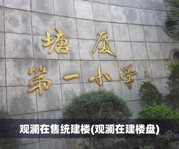 观澜在售统建楼(观澜在建楼盘)