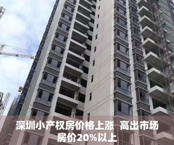 深圳小产权房价格上涨  高出市场房价20%以上