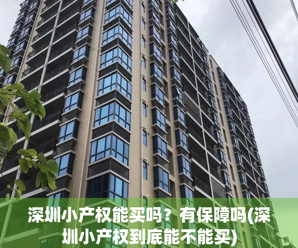 深圳小产权能买吗？有保障吗(深圳小产权到底能不能买)