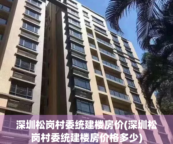 深圳松岗村委统建楼房价(深圳松岗村委统建楼房价格多少)