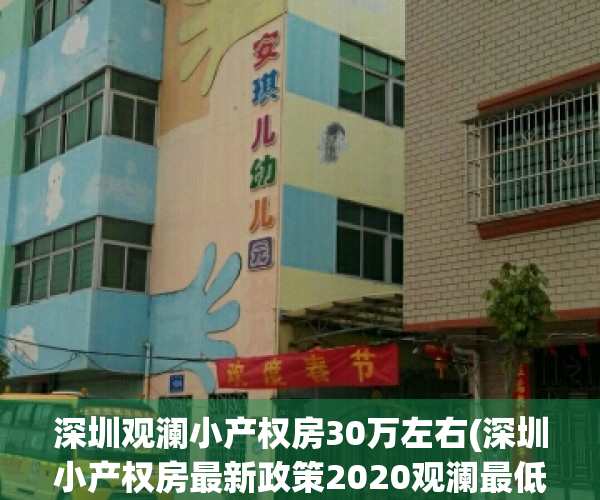 深圳观澜小产权房30万左右(深圳小产权房最新政策2020观澜最低多少平方)