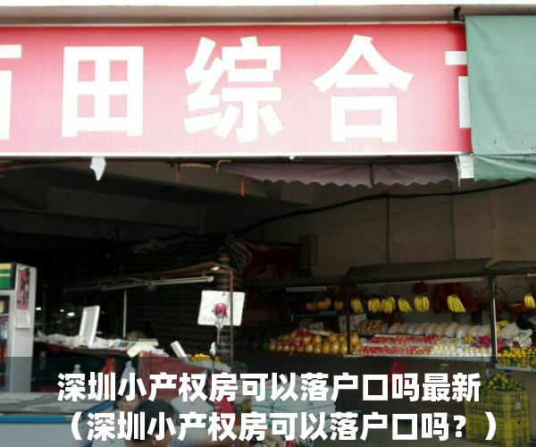 深圳小产权房可以落户口吗最新（深圳小产权房可以落户口吗？）(深圳小产权房能入户口)