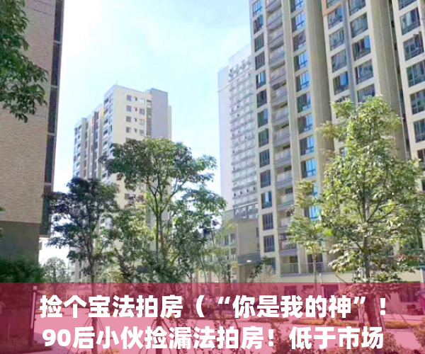 捡个宝法拍房（“你是我的神”！90后小伙捡漏法拍房！低于市场价300万！）(法拍房捡漏成功案例)