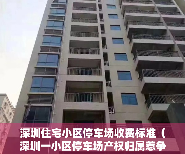 深圳住宅小区停车场收费标准（深圳一小区停车场产权归属惹争议，街道办介入调解）