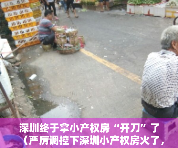 深圳终于拿小产权房“开刀”了（严厉调控下深圳小产权房火了，不按面积按套卖，涨幅大风险也大）