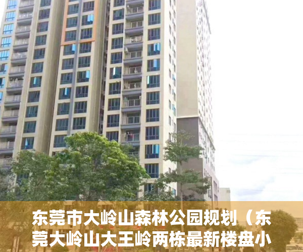 东莞市大岭山森林公园规划（东莞大岭山大王岭两栋最新楼盘小产权房《森林里》依山傍水 带停车场 首付二成分期五年！）