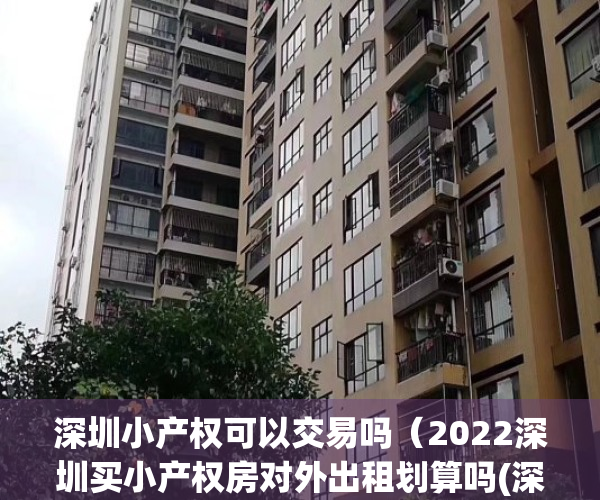 深圳小产权可以交易吗（2022深圳买小产权房对外出租划算吗(深圳小产权房可以出租吗)）