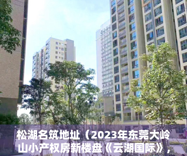 松湖名筑地址（2023年东莞大岭山小产权房新楼盘《云湖国际》，户户送3000方壕装。）