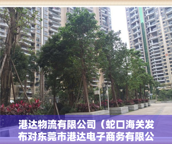 港达物流有限公司（蛇口海关发布对东莞市港达电子商务有限公司侵犯知识产权的行政处罚决定）