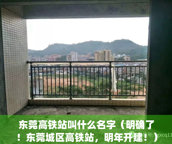 东莞高铁站叫什么名字（明确了！东莞城区高铁站，明年开建！）(东莞市的高铁站)